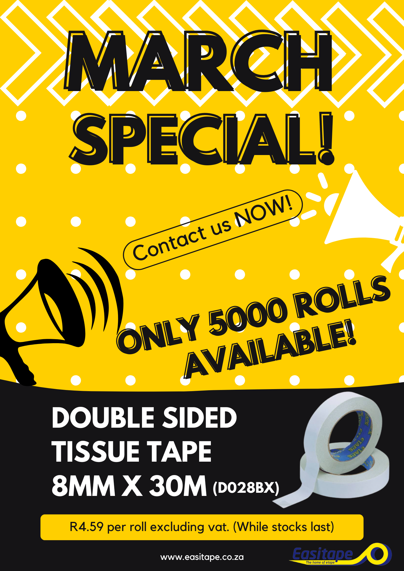 Picture of our march double sided tape special